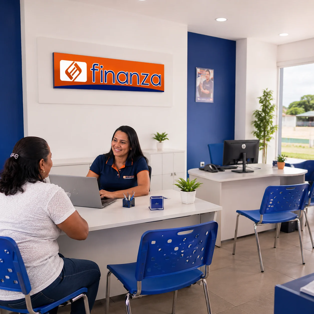 Atendimento presencial da Finanza com consultora e cliente
